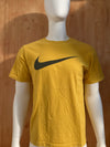 NIKE "SWOOSH" REGULAR FIT Graphic Print Adult L Large Lrg Yellow T-Shirt Tee Shirt