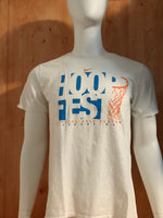 NIKE " HOOP FEST" STANDARD OFFICIAL 2015 PLAYER SPOKANE WA ATHLETIC CUT Graphic Adult L Lrg Large White T-Shirt Tee Shirt