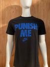 NIKE "PUNISH ME" STANDARD FIT Graphic Print Adult L Lrg Large Black T-Shirt Tee Shirt