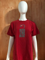 NIKE "BRING THE HEAT" Graphic Print Unisex Kids Youth T-Shirt Tee Shirt XL Extra Xtra Large Red Shirt