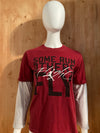 NIKE "SOME RUN OTHERS FLY" JORDAN Graphic Print Kids Youth Unisex T-Shirt Tee Shirt L Large Lrg Red Long Sleeve Shirt