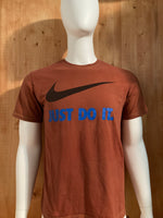 NIKE "JUST DO IT" REGULAR FIT Graphic Print Adult T-Shirt Tee Shirt M MD Medium Terracotta Shirt