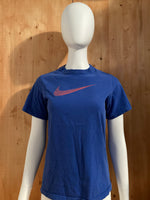 NIKE Graphic Print Kids Youth Unisex T-Shirt Tee Shirt L Large Lrg Blue Shirt