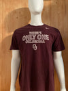 NIKE "THERE'S ONLY ONE OKLAHOMA" REGULAR FIT Graphic Print Adult T-Shirt Tee Shirt XL Xtra Extra Large Maroon Shirt