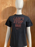 NIKE "CANT STOP ME" Graphic Print Kids Youth Unisex T-Shirt Tee Shirt L Large Lrg Denim Blue Shirt
