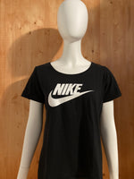 NIKE "SWOOSH" ATHLETIC CUT Graphic Print The Nike Tee Adult T-Shirt Tee Shirt XL Extra Xtra Large Black Shirt