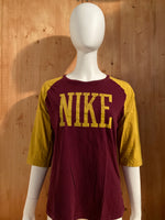 NIKE SLIM FIT Graphic Print Adult T-Shirt Tee Shirt XL Extra Xtra Large Three Quarter Sleeve Shirt