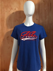 NIKE "THE ATHLETIC DEPARTMENT" DRI FIT COTTON Graphic Print Adult T-Shirt Tee Shirt L Lrg Large Blue Shirt