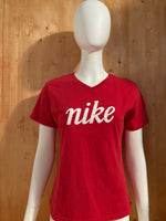 NIKE Graphic Print Adult T-Shirt Tee Shirt L Lrg Large Red Shirt