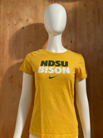 NIKE "NDSU BISON" SLIM FIT Graphic Print Adult T-Shirt Tee Shirt M Medium MD Yellow Shirt