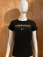 NIKE "OREGON TRACK & FIELD" SLIM FIT Graphic Print Adult T-Shirt Tee Shirt M Medium MD Black Shirt