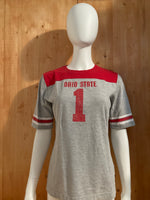NIKE "OHIO STATE" #1 Graphic Print Kids Youth Unisex T-Shirt Tee Shirt L Lrg Large Gray Shirt