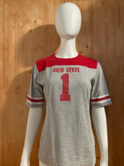 NIKE "OHIO STATE" #1 Graphic Print Kids Youth Unisex T-Shirt Tee Shirt L Lrg Large Gray Shirt