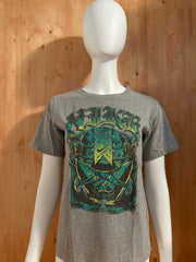 NIKE Graphic Print Kids Youth Unisex T-Shirt Tee Shirt L Lrg Large Gray Shirt