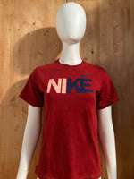 NIKE "SWOOSH" Graphic Print Kids Youth Unisex T-Shirt Tee Shirt L Lrg Large Red Shirt