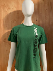 NIKE "BASKETBALL" Graphic Print Kids Youth Unisex T-Shirt Tee Shirt L Lrg Large Green Shirt
