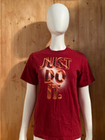 NIKE "JUST DO IT" Graphic Print Kids Youth Unisex T-Shirt Tee Shirt L Lrg Large Red Shirt