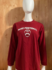 NIKE "FOOTBALL" Graphic Print Kids Youth Unisex T-Shirt Tee Shirt XL Xtra Extra Large Red Shirt