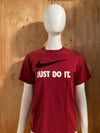 NIKE "JUST DO IT" Graphic Print Kids Youth Unisex T-Shirt Tee Shirt L Lrg Large Red Shirt
