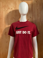 NIKE "JUST DO IT" Graphic Print Kids Youth Unisex T-Shirt Tee Shirt L Lrg Large Red Shirt