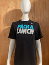 NIKE "PACK A LUNCH" Graphic Print Kids Youth Unisex T-Shirt Tee Shirt XL Xtra Extra Large Black Shirt