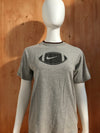 NIKE "FOOTBALL" Graphic Print Kids Youth Unisex T-Shirt Tee Shirt L Lrg Large Gray Shirt