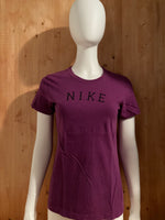 NIKE SLIM FIT Graphic Print Adult T-Shirt Tee Shirt L Lrg Large Purple Shirt