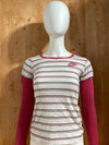 NIKE Graphic Print Girls T-Shirt Tee Shirt L Lrg Large Striped Long Sleeve Shirt
