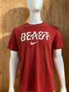 NIKE "BEAST" DRI FIT Graphic Print The Nike Tee Adult Athletic Cut T-Shirt Tee Shirt XL Xtra Extra Large Red Shirt