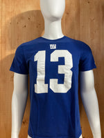 NIKE "ODELL BECKHAM JR." NEW YORK GIANTS #13 NFL FOOTBALL ATHLETIC CUT  THE NIKE TEE Graphic Print Adult T-Shirt Tee Shirt M Medium MD Blue Shirt