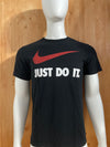 NIKE "JUST DO IT" Graphic Print Adult T-Shirt Tee Shirt M Medium MD Black Shirt