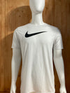 NIKE "FLY" DRI FIT THE NIKE TEE Graphic Print Adult T-Shirt Tee Shirt M Medium MD White Shirt