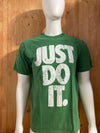 NIKE "JUST DO IT" Graphic Print Adult T-Shirt Tee Shirt XL Xtra Extra Large Green Shirt