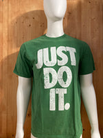NIKE "JUST DO IT" Graphic Print Adult T-Shirt Tee Shirt XL Xtra Extra Large Green Shirt