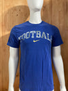 NIKE "FOOTBALL" Graphic Print Adult T-Shirt Tee Shirt M MD Medium Blue Shirt
