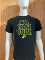 NIKE "I'M THAT DUDE" STANDARD FIT Graphic Print Adult T-Shirt Tee Shirt S SM Small Black Shirt