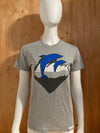 PINK + DOLPHIN Graphic Print Adult T-Shirt Tee Shirt S SM Small Gray Shirt