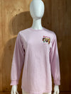 RIOT SOCIETY "JAPAN" MADE IN USA Graphic Print Adult T-Shirt Tee Shirt M MD Medium Pink Long Sleeve Shirt