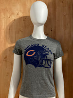 ALTERNATIVE "CHICAGO BEARS" Graphic Print Girls T-Shirt Tee Shirt M MD Medium Gray Shirt