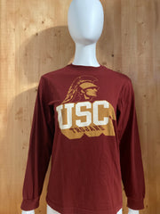 UNIVERSITY T "USC" Graphic Print Kids Youth Unisex T-Shirt Tee Shirt XL Xtra Extra Large Burgundy Long Sleeve Shirt