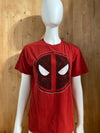 MARVEL "DEADPOOL" Graphic Print Boys T Shirt Tee Shirt L Lrg Large Red Shirt