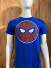 MARVEL "SPIDERMAN" HOMECOMING Graphic Print Adult T-Shirt Tee Shirt L Lrg Large Blue Shirt