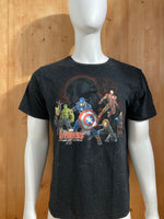MARVEL "AVENGERS" AGE OF ULTRON Graphic Print Adult T-Shirt Tee Shirt L Lrg Large Black Shirt