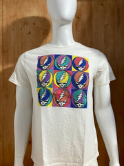 OLD NAVY "SKULLS" Graphic Print Adult T-Shirt Tee Shirt L Large Lrg White Shirt