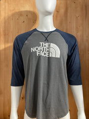 THE NORTH FACE CLASSIC FIT Graphic Print Adult T-Shirt Tee Shirt L Lrg Large Gray Shirt