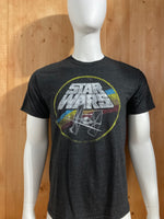 STAR WARS "TIE FIGHTER" Graphic Print Adult T-Shirt Tee Shirt M MD Medium Dark Gray Shirt