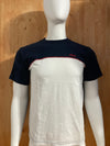 FILA EMBROIDERED LOGO Graphic Print Adult T-Shirt Tee Shirt S SM Small Blue & White Shirt