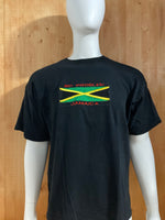 SUPER T's "NO PROBLEM JAMAICA" Embroidered Adult T-Shirt Tee Shirt 2XL XXL Black Shirt