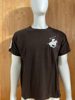 BEVERLY HILLS POLO CLUB Embroidered Adult Mens Men T-Shirt Tee Shirt XL Extra Xtra Large Brown Shirt