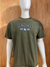 ALSTYLE APPAREL "USA" Graphic Print Adult Mens Men T-Shirt Tee Shirt XL Extra Xtra Large Green Shirt